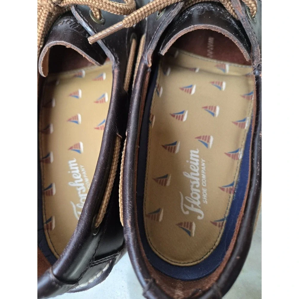 Florsheim Nevis 2 Eye Boat‎ Shoe Leather Nautical Size 7.5